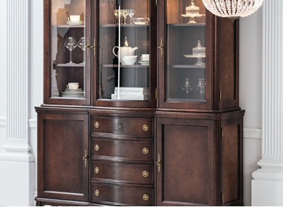 Wardrobe Noble Sideboard Wood Baroque Style Buffet Display Cabinet New